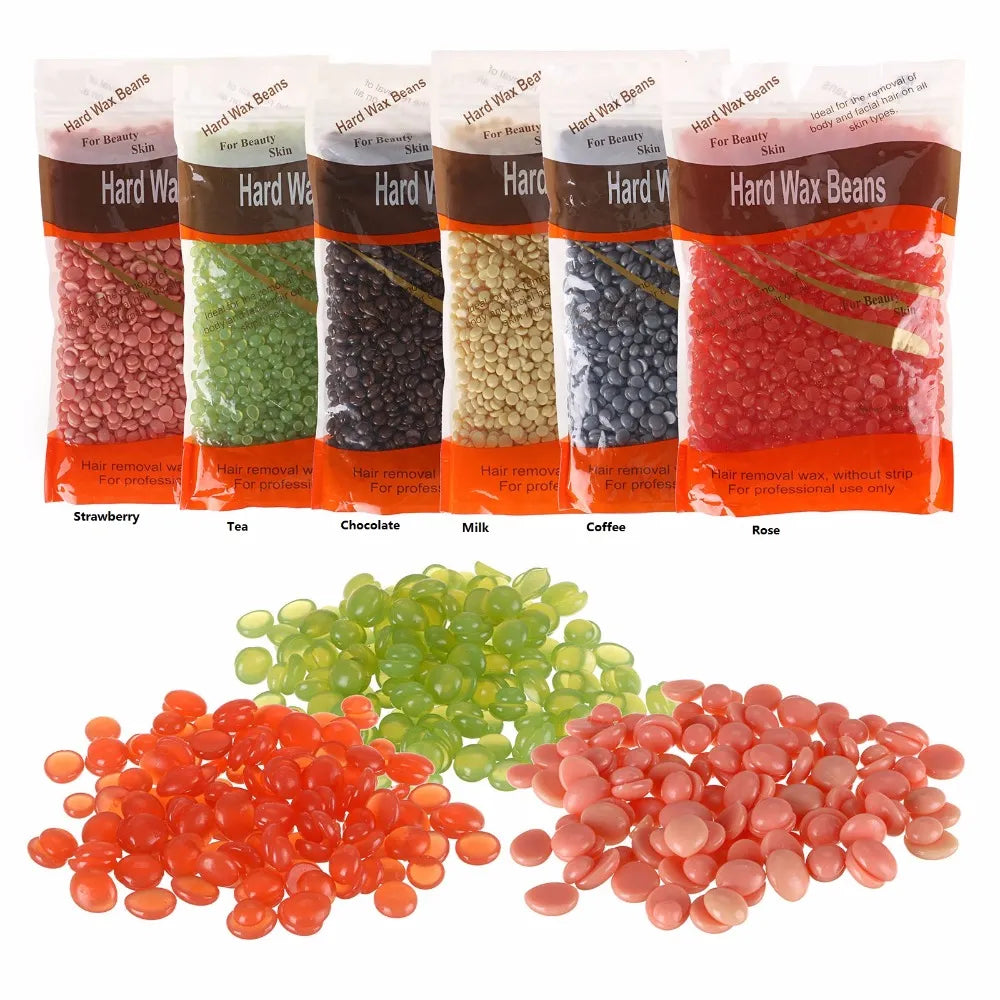 hard beans wax Hair Removal Bean Hot Waxing Hair Removal Unisex(100g)(random)