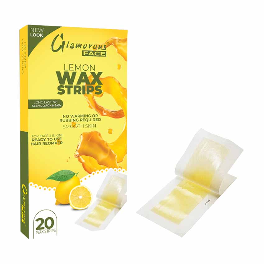 (lemon) Glamorous Face Body Wax Strips