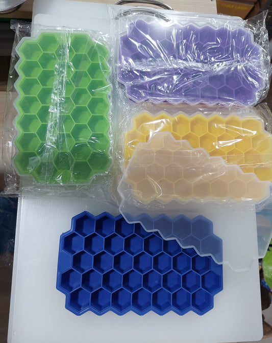 Honey Comb Silicone Ice Tray | Push Pop Out Round Mini Ice Cube Trays (random Color)