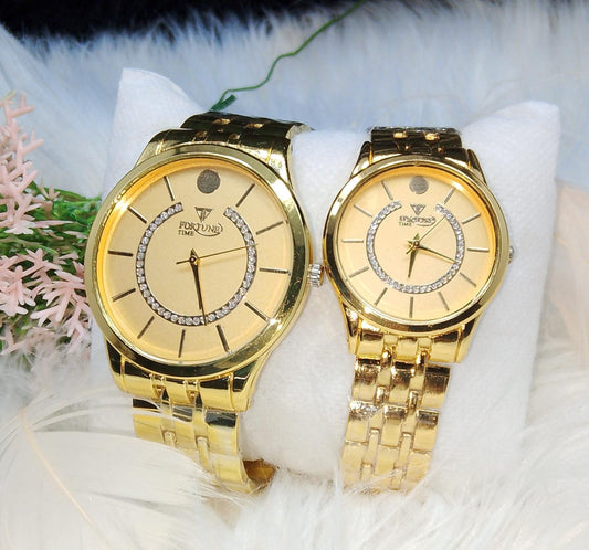 (without box )  FORTUNE TIME COUPLE WATCHES