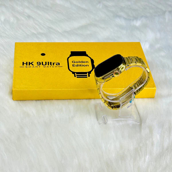 Hk9 Ultra - Golden Edition - Big 2.2 Infinite Display Smart Watch